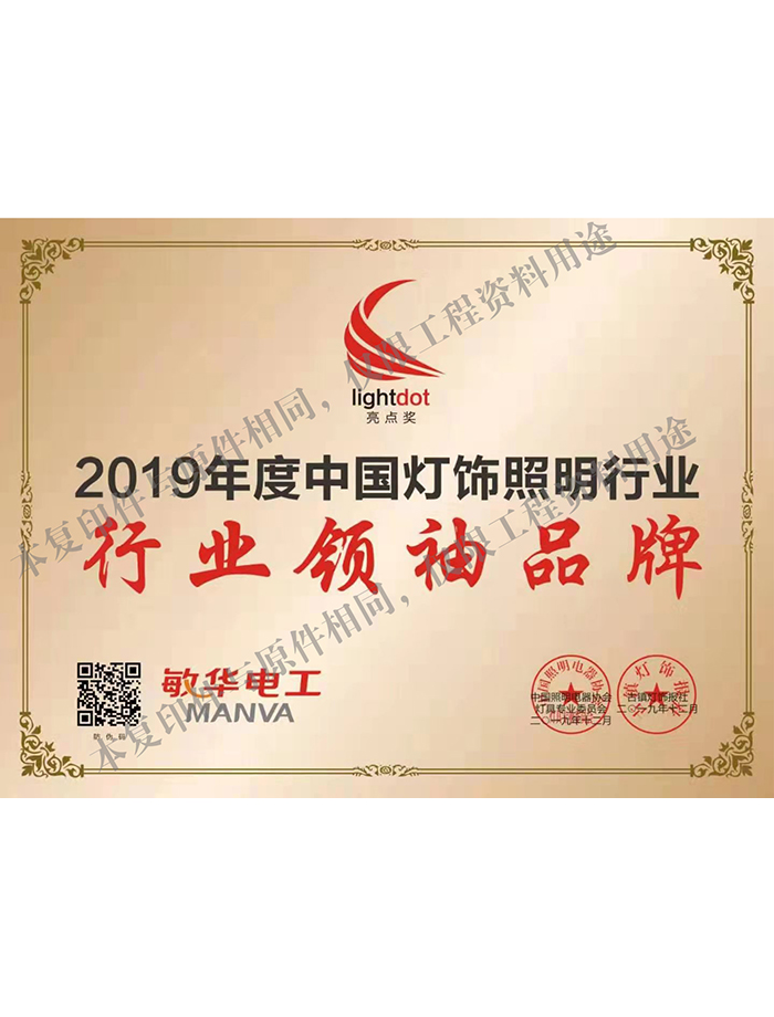 2019年行业领袖品牌