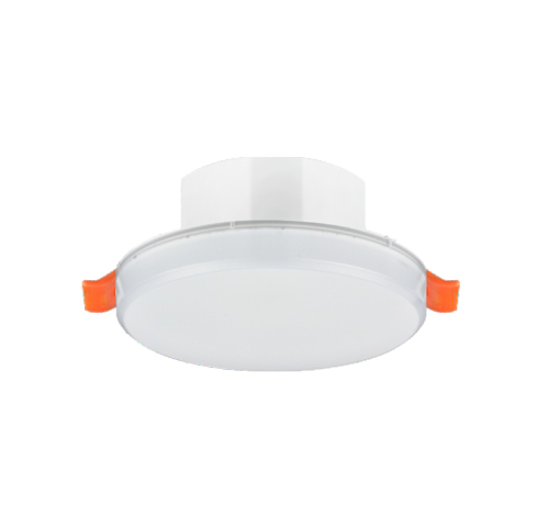 敏华磨砂罩无边框筒灯（微波感应）应急筒灯M6056(M-ZFJC-E4.5W6056)集电集控4寸磨砂罩筒灯/常亮