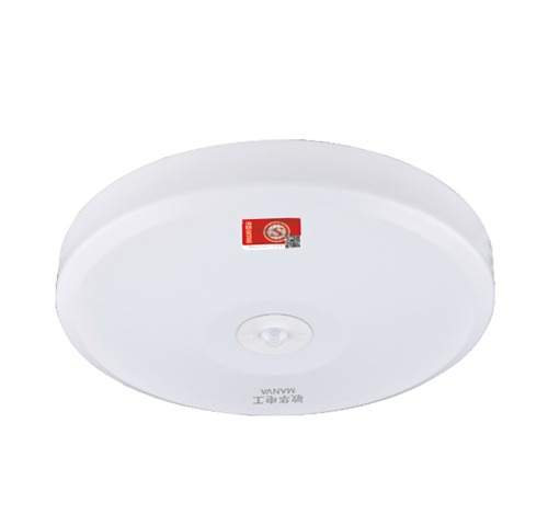 敏华圆形阻燃防火罩吸顶灯大号吸顶灯应急感应吸顶灯M6031(M-ZFJC-E16W6031)Ф330mm直边集电集控吸顶灯