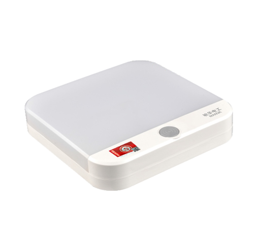 敏华方形简约大型吸顶灯不带感应/微波感应消防应急吸顶灯M6065/M6065-A(M-ZLJC-E12W6065)集电集控方形吸顶灯