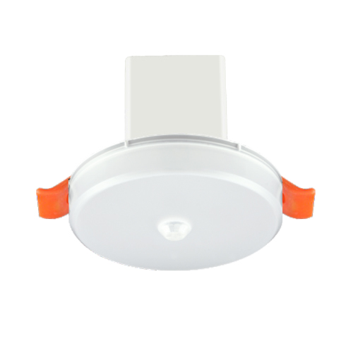 敏华磨砂罩无边框筒灯应急筒灯M6057(M-ZFJC-E3W6057)集电集控3寸磨砂罩筒灯/人体感应/常亮