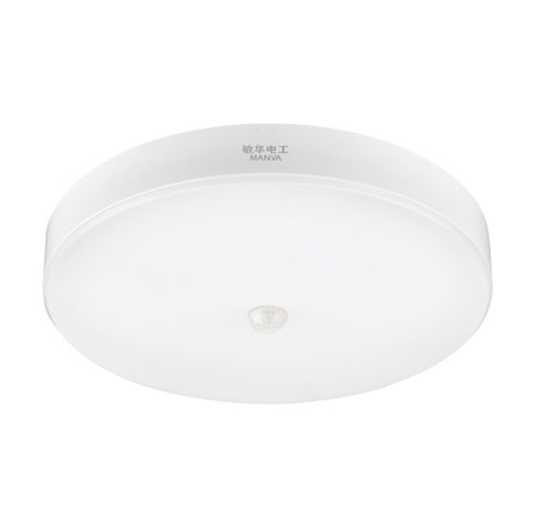 敏华电工城市照明自动化监控管理系统260mm圆形人体感应应急吸顶灯M6076(M-ZFJC-E12W6076)